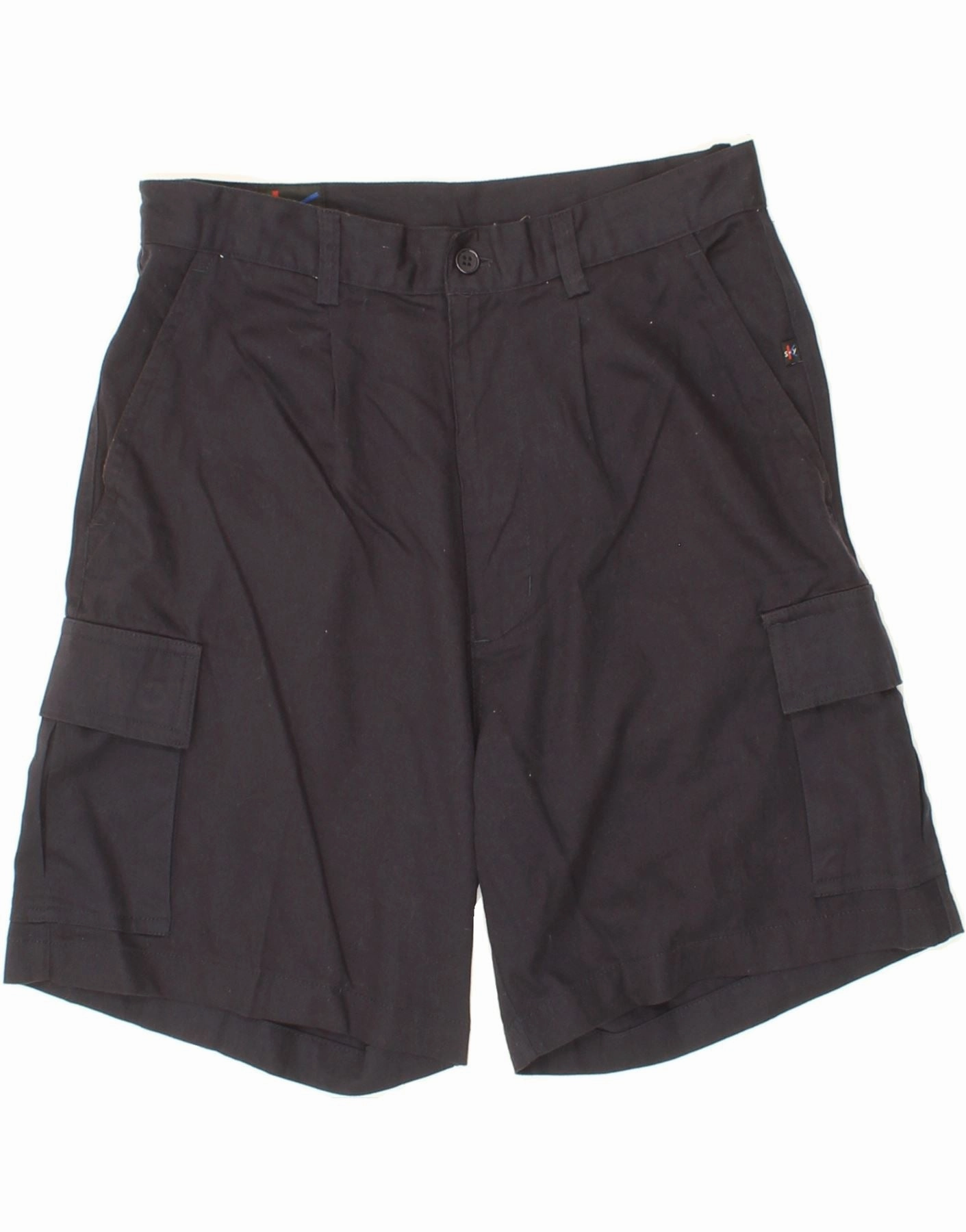 SKY FLY Mens Cargo Shorts IT 46 Small W29  Navy Blue Cotton dress shorts