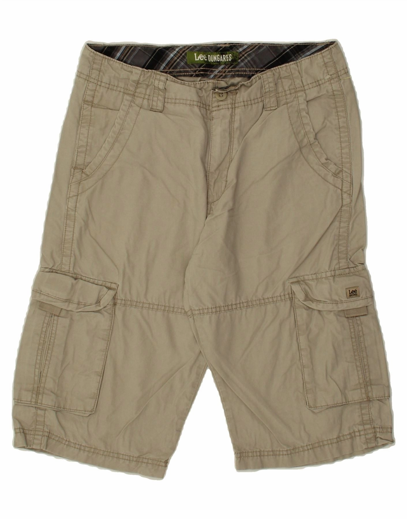 LEE Mens Cargo Shorts W29 Small  Beige Cotton Outdoor Vibe