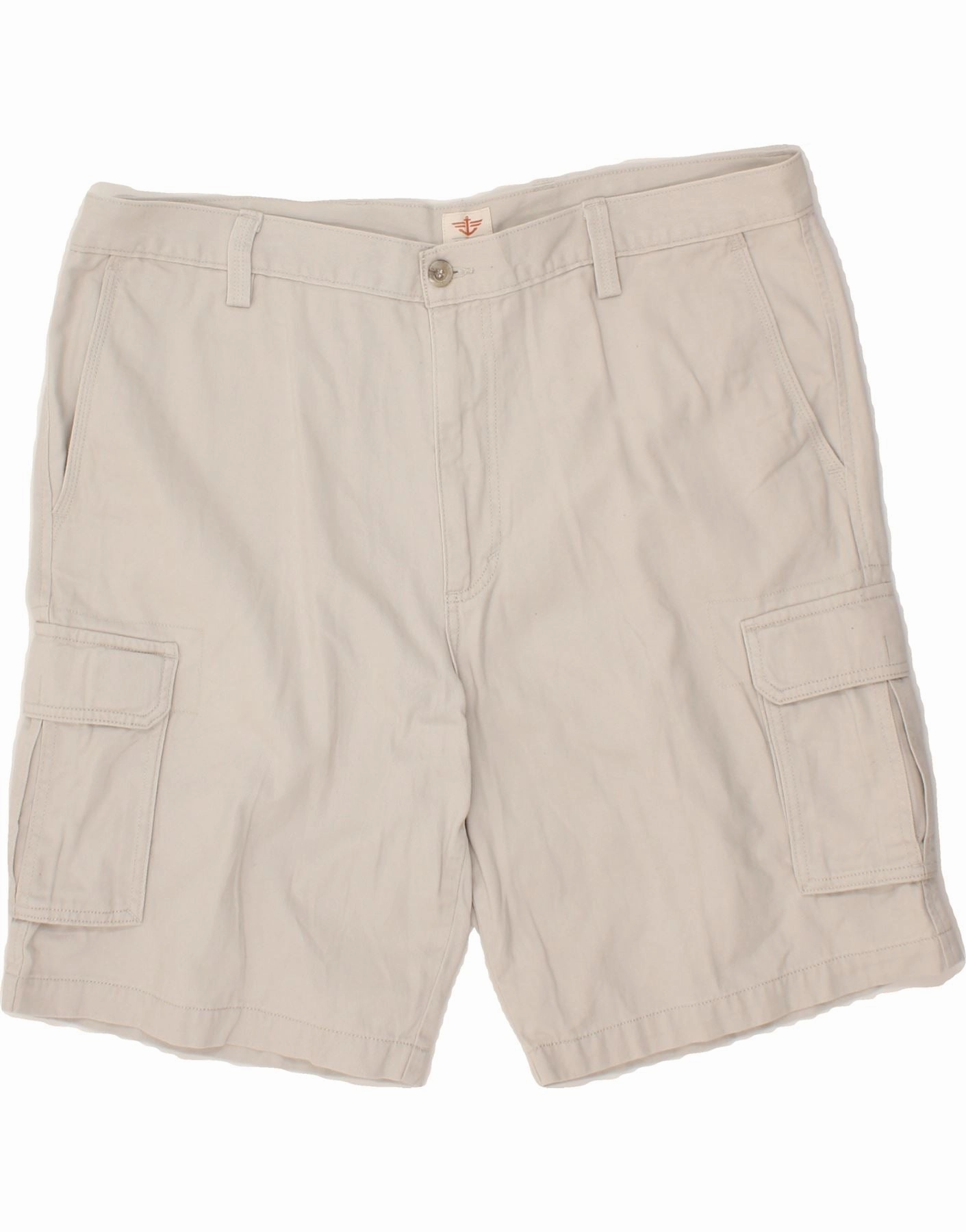 DOCKERS Mens Cargo Shorts W40 XL Grey Cotton Flexible Layer