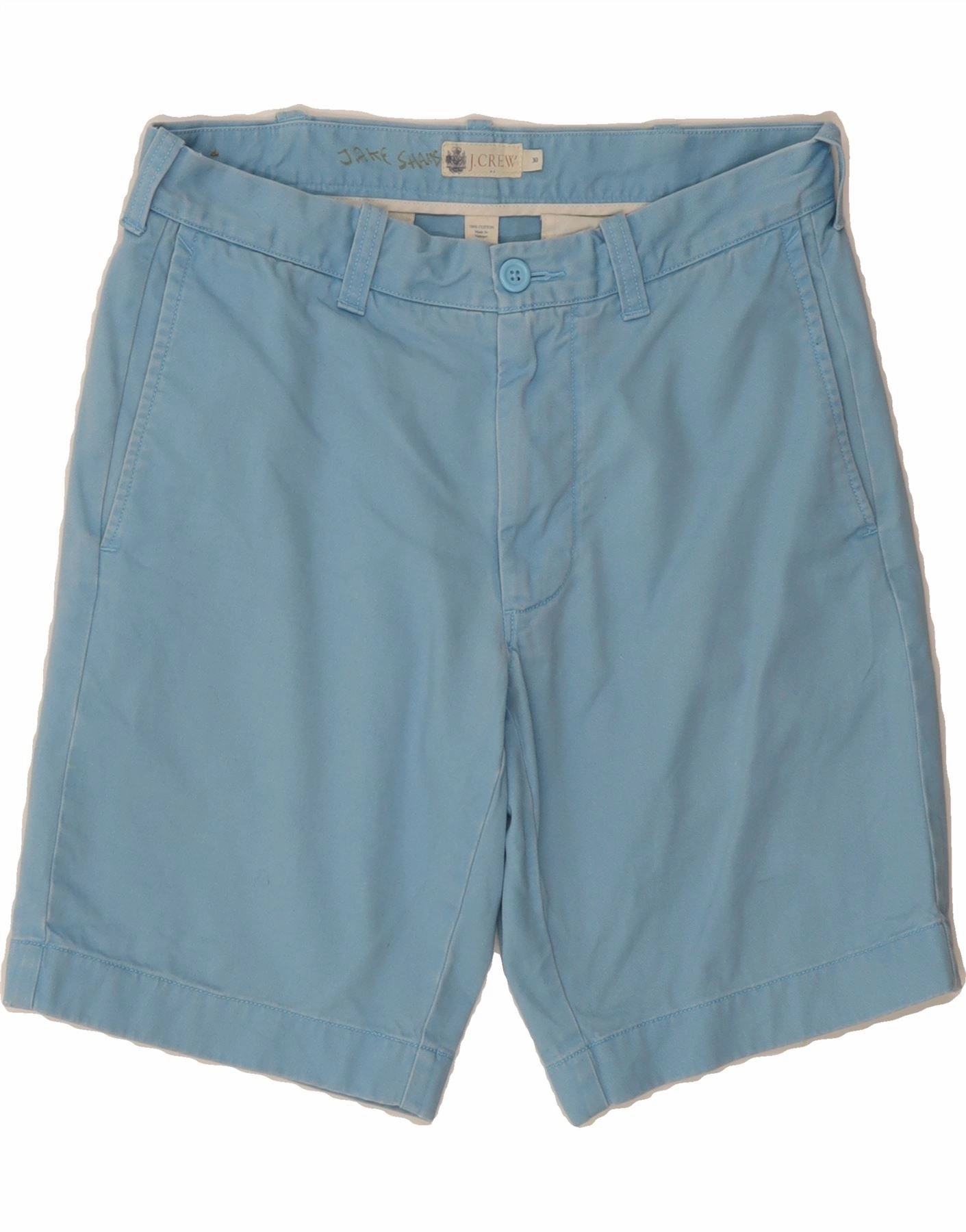 Summer Essential fade - resistant J. CREW Mens Chino Shorts W30 Medium Blue Cotton