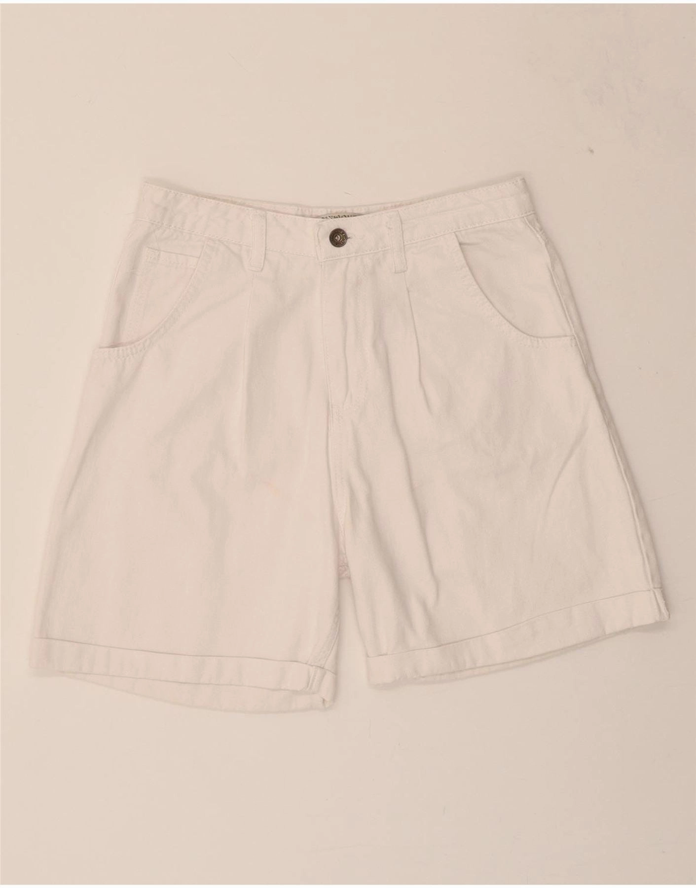 Soft Feel UV Protective Coating VINTAGE Mens Denim Shorts W30 Medium White Cotton