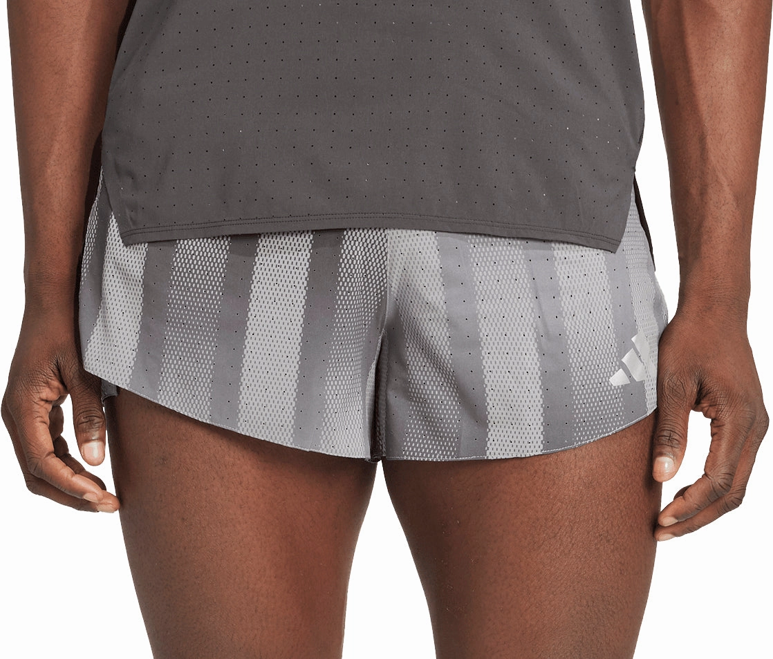 adidas Adizero Pro 3 Inch Mens Running Shorts - Grey Anti Odor Soft Layers