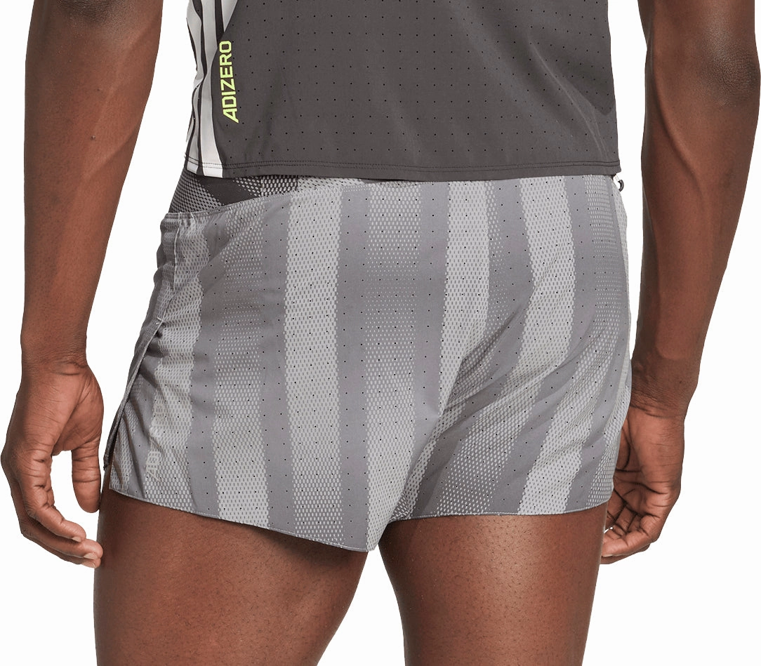 adidas Adizero Pro 3 Inch Mens Running Shorts - Grey Sleek Stretch