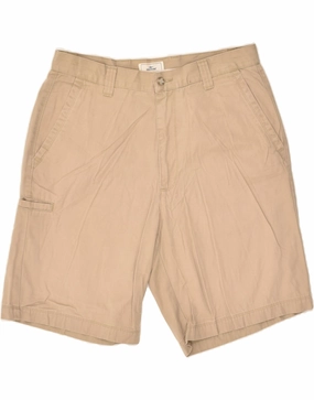 DOCKERS Mens Relaxed Fit Cargo Shorts W34 Large Beige Cotton All Day Wear