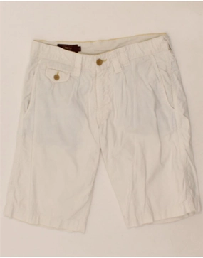 MARLBORO CLASSICS Mens Casual Shorts W31 Medium White Move Easy Abrasion Proof Fabric