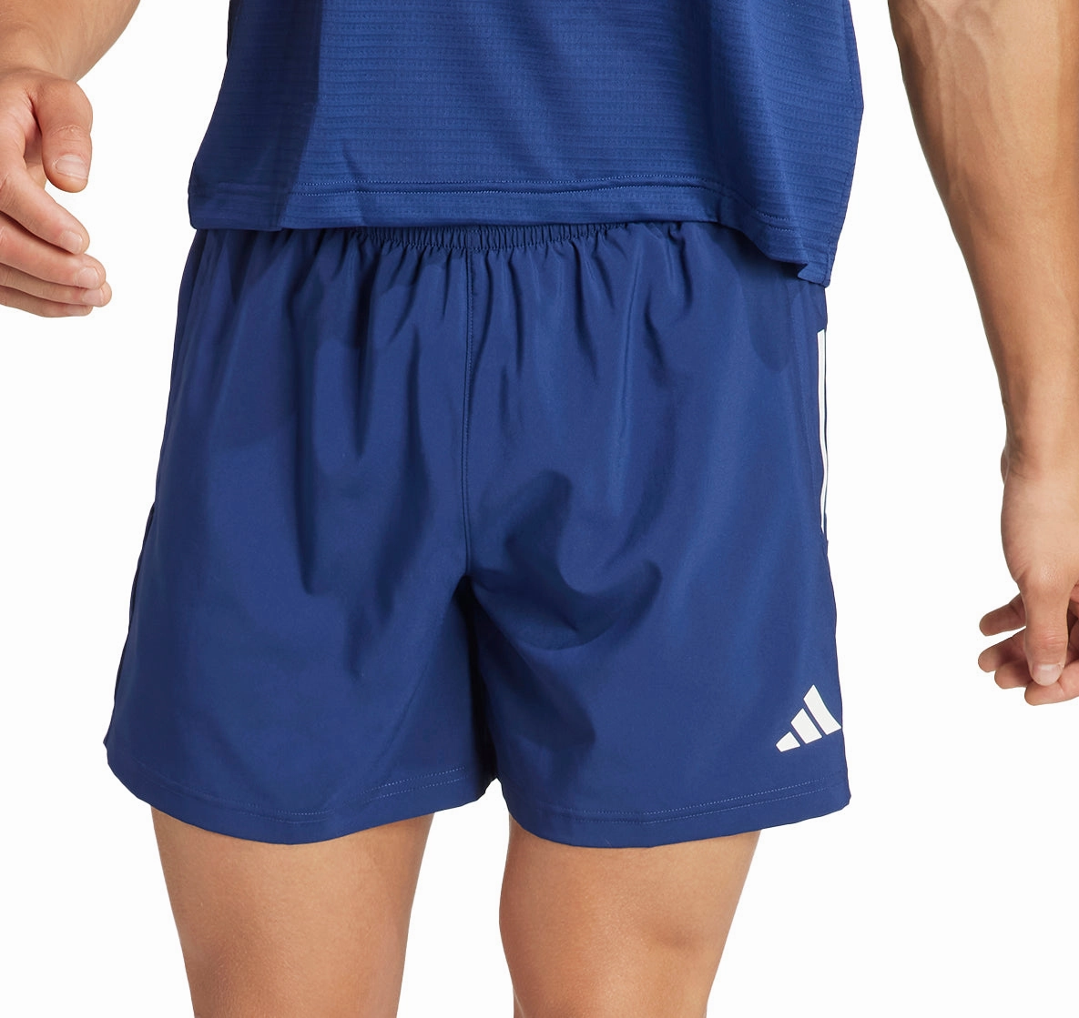 adidas Own The Run 5 Inch Mens Running Shorts - Blue Breathable Layer