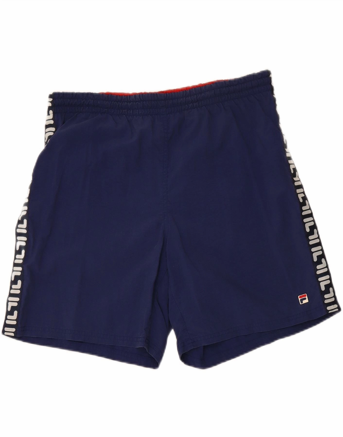 Color Variety FILA Mens Graphic Casual Shorts IT 50 Medium Navy Blue Polyamide