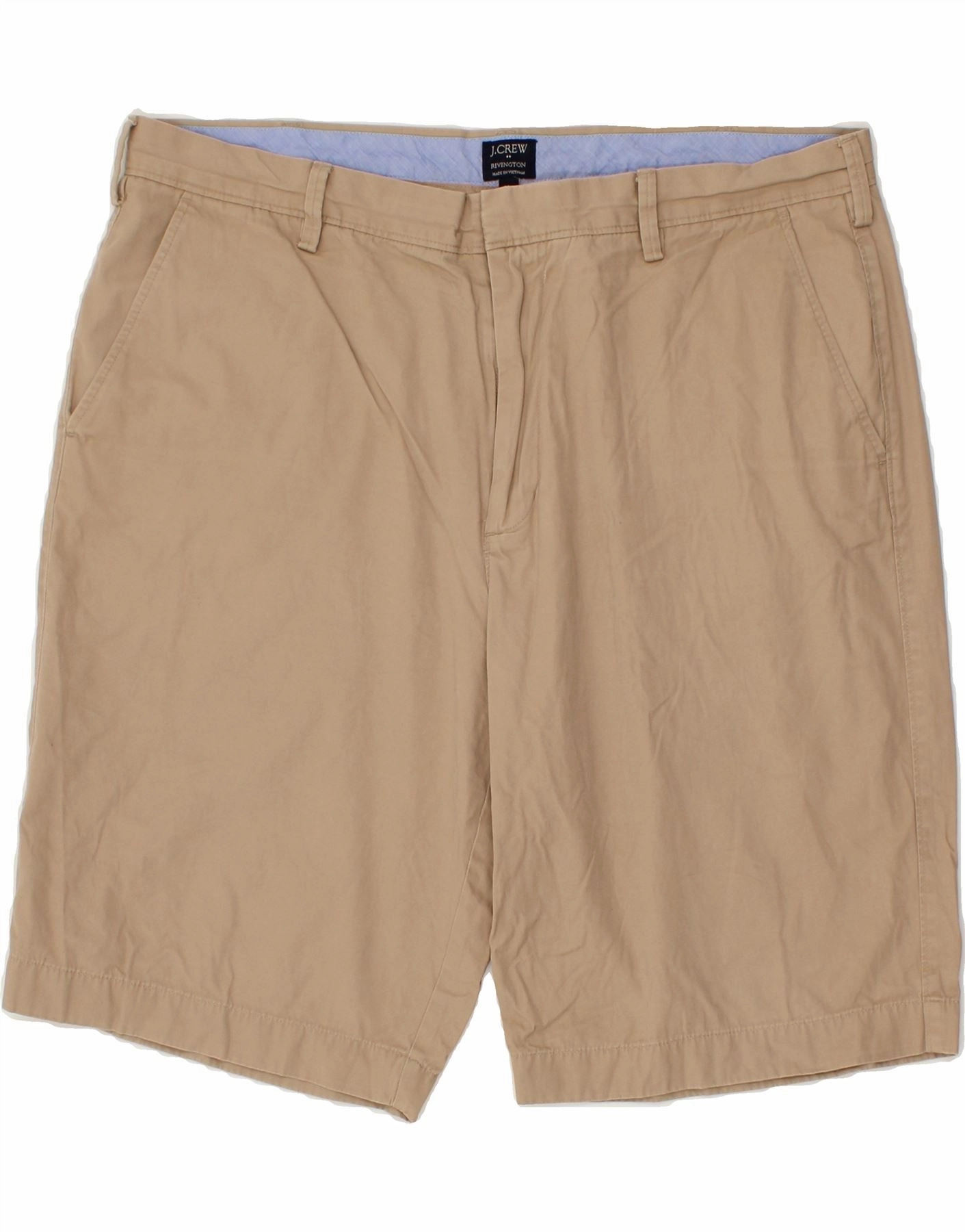 J. CREW Mens Rivington Chino Shorts W38 XL Beige Cotton Ombre effect