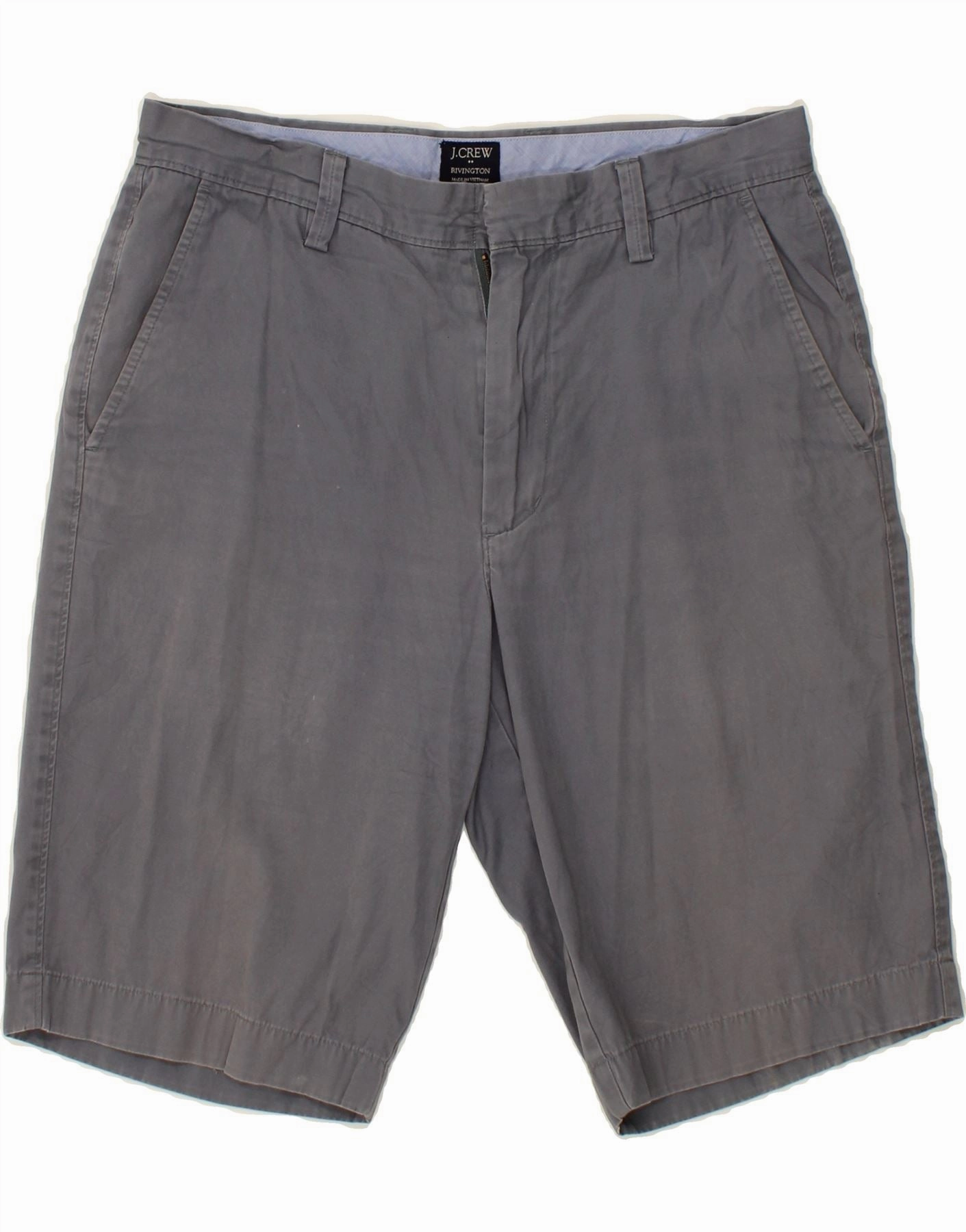 J. CREW Mens Rivington Chino Shorts W30 Medium Grey Cotton finance industry