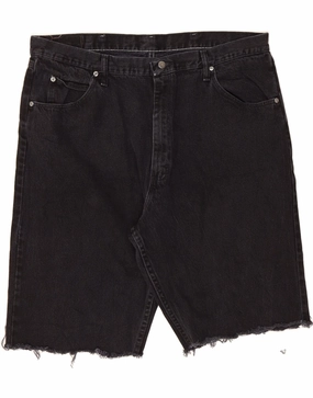 Sport Layer No Bulky Feel WRANGLER Mens Denim Shorts W42 2XL Black Cotton