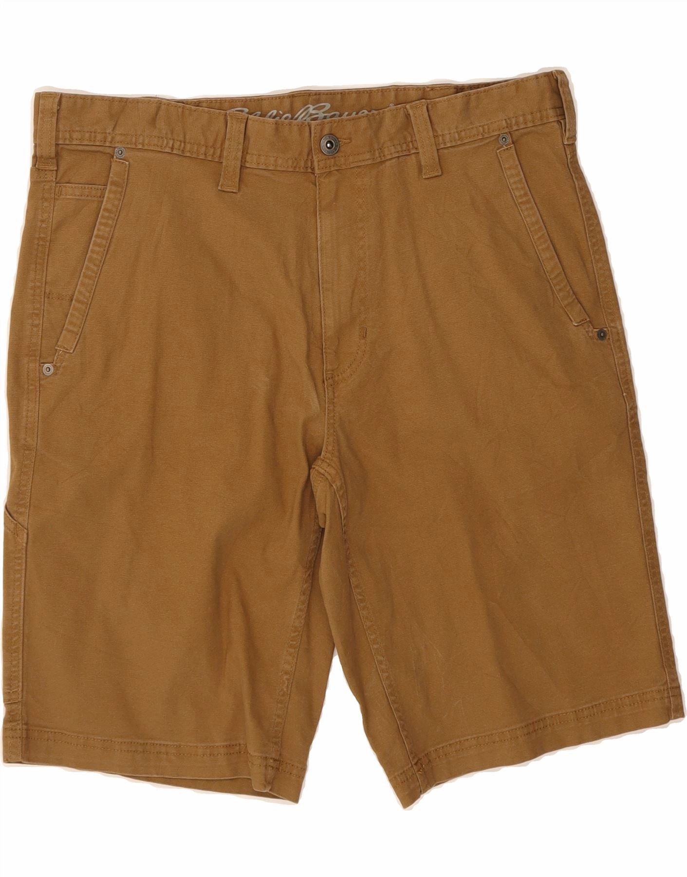 EDDIE BAUER Mens Chino Shorts W36 Large Brown Cotton Lounge Wear