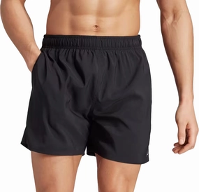 adidas Solid CLX Mens Swim Shorts - Black Secure Zip Closure