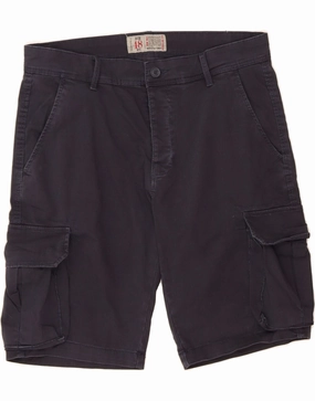 Silk Touch Performance Stretch GRAND & HILLS Mens Cargo Shorts IT 48 Medium W32  Navy Blue Cotton