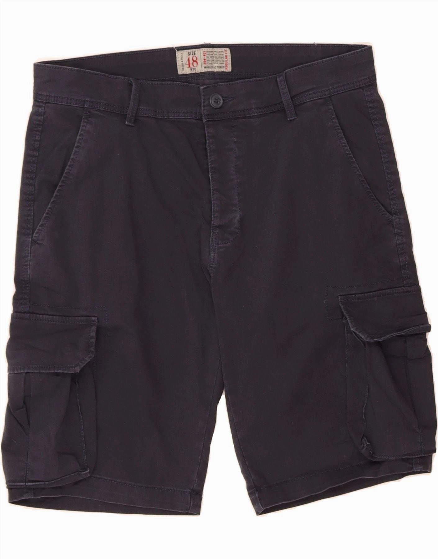 Silk Touch Performance Stretch GRAND & HILLS Mens Cargo Shorts IT 48 Medium W32  Navy Blue Cotton