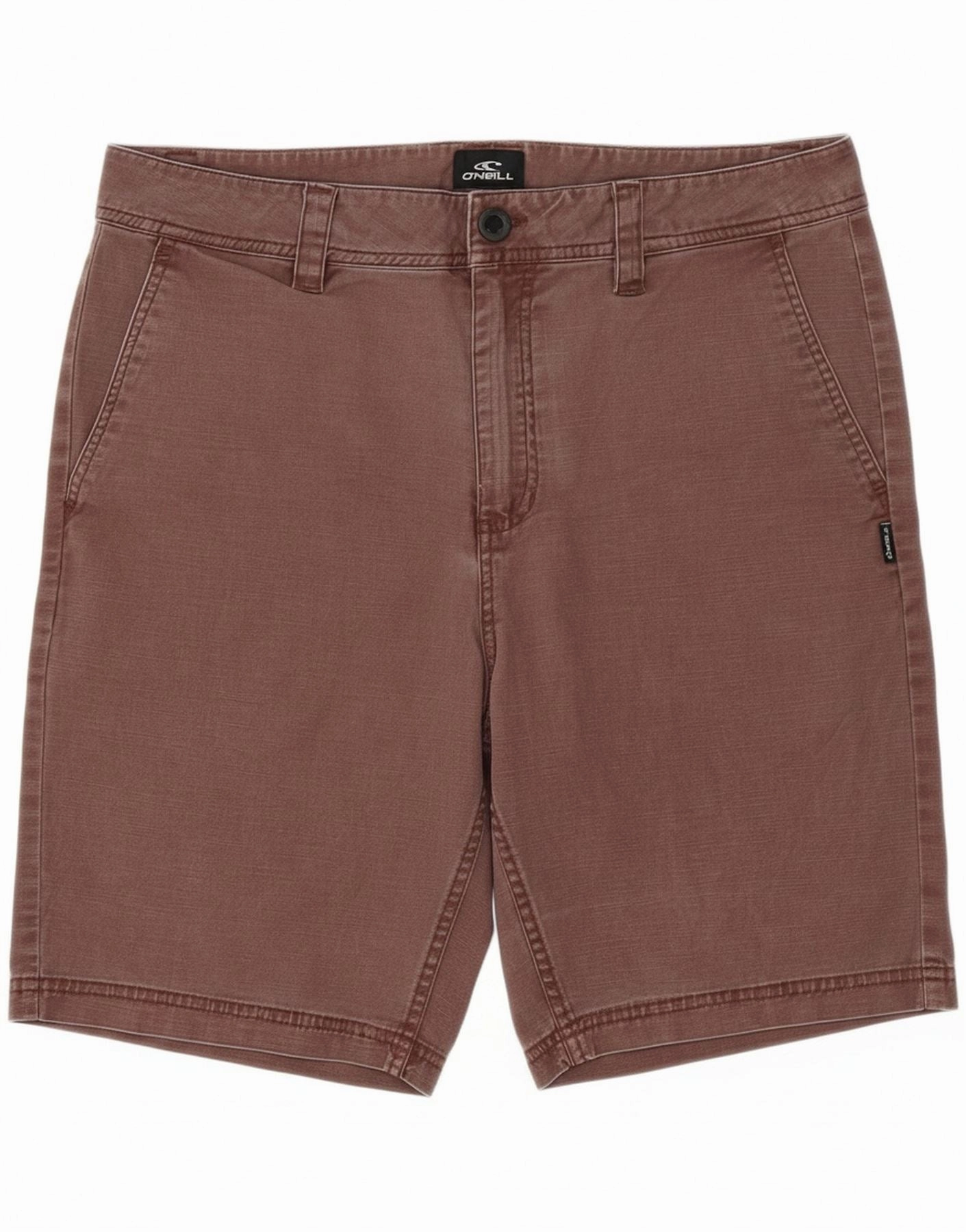 O'NEILL Mens Chino Shorts W34 Large  Maroon Cotton Tagless Labeling