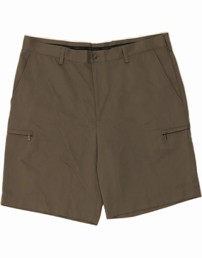 IZOD Mens Cargo Shorts W40 XL Khaki Polyester Simple Appeal