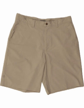 Elastic waist IZOD Mens Chino Shorts W36 Large Grey Polyester