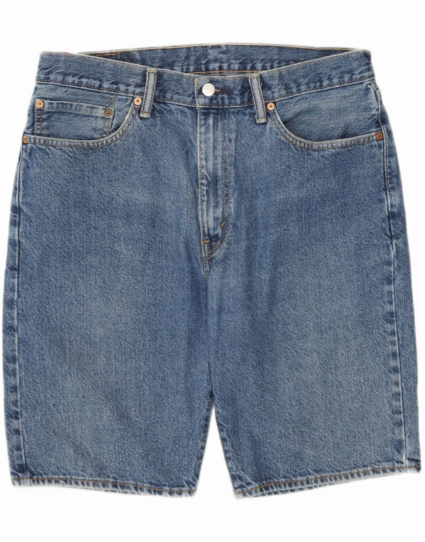 picnic clothes denim material LEVI'S Mens 505 Denim Shorts W36 Large Blue Cotton