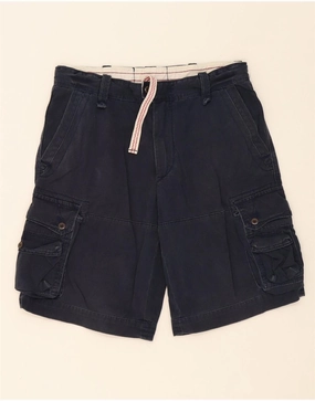 POLO RALPH LAUREN Mens Cargo Shorts W32 Medium Navy Blue Cotton Easy Layer Light Fit