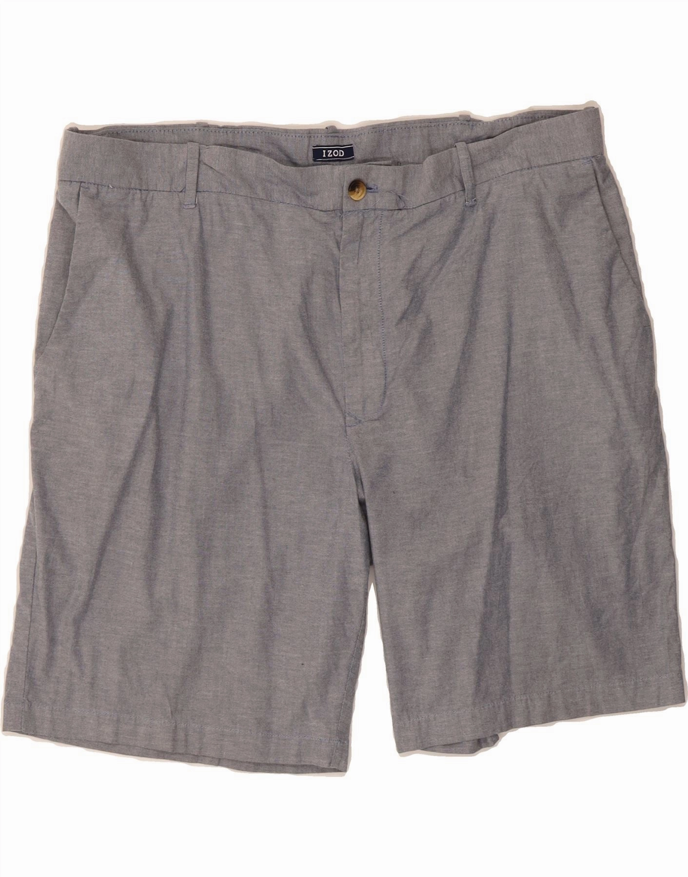 IZOD Mens Chino Shorts W42 2XL Grey Cotton tie-dye look