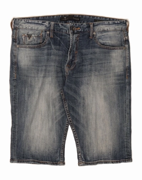 GUESS Mens Denim Shorts W36 Large  Blue Cotton Flex Style