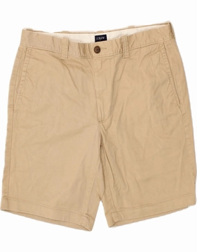 J. CREW Mens Chino Shorts W31 Medium Beige Cotton Flexible Comfort