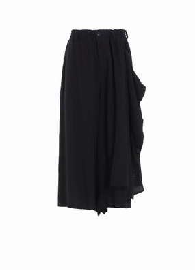 HARD-TWIST SERGE LEFT DOUBLE BUTTON OPEN PANTS Soft Finish