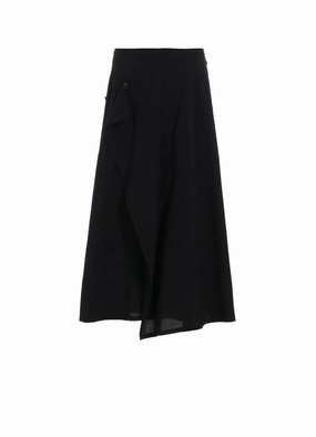 HARD-TWISTED LAWN FRONT TRIANGLE STITCH BLOUSE Comfort Stretch