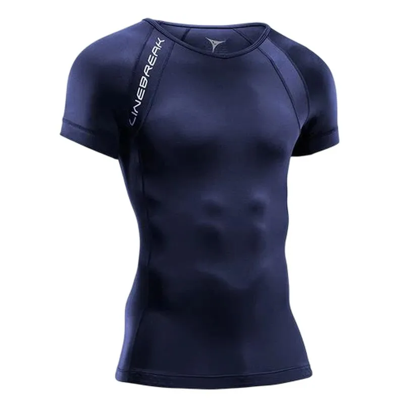 Linebreak Mens Short Sleeve Compression Top High Density Weave