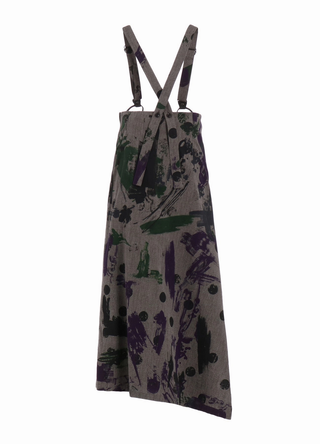 Durable Twill HEATHER POLKA DOT SUSPENDER SKIRT