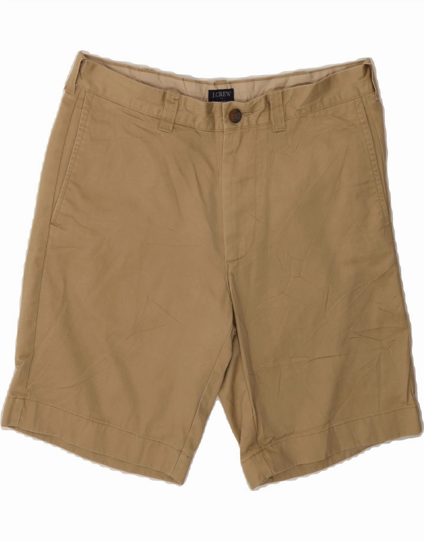 Classic Comfort Urban Flex J. CREW Mens Gramercy Chino Shorts W31 Medium Beige Cotton