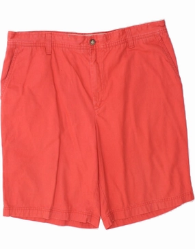 IZOD Mens Chino Shorts W40 XL Red Cotton Reflective accents