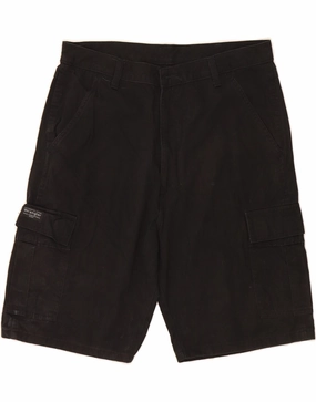 WRANGLER Mens Cargo Shorts W34 Large Black Cotton Athletic Wear