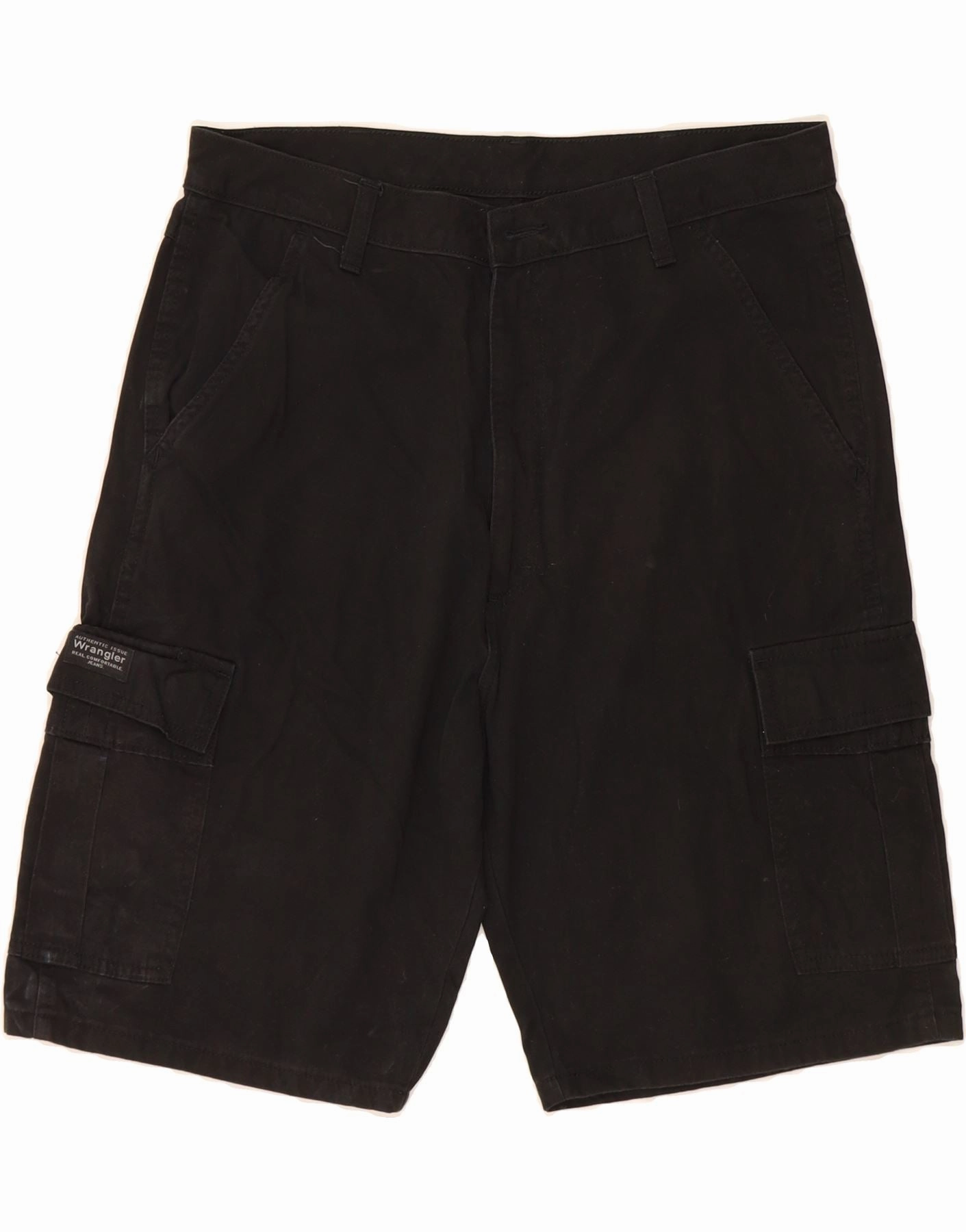 WRANGLER Mens Cargo Shorts W34 Large Black Cotton Athletic Wear