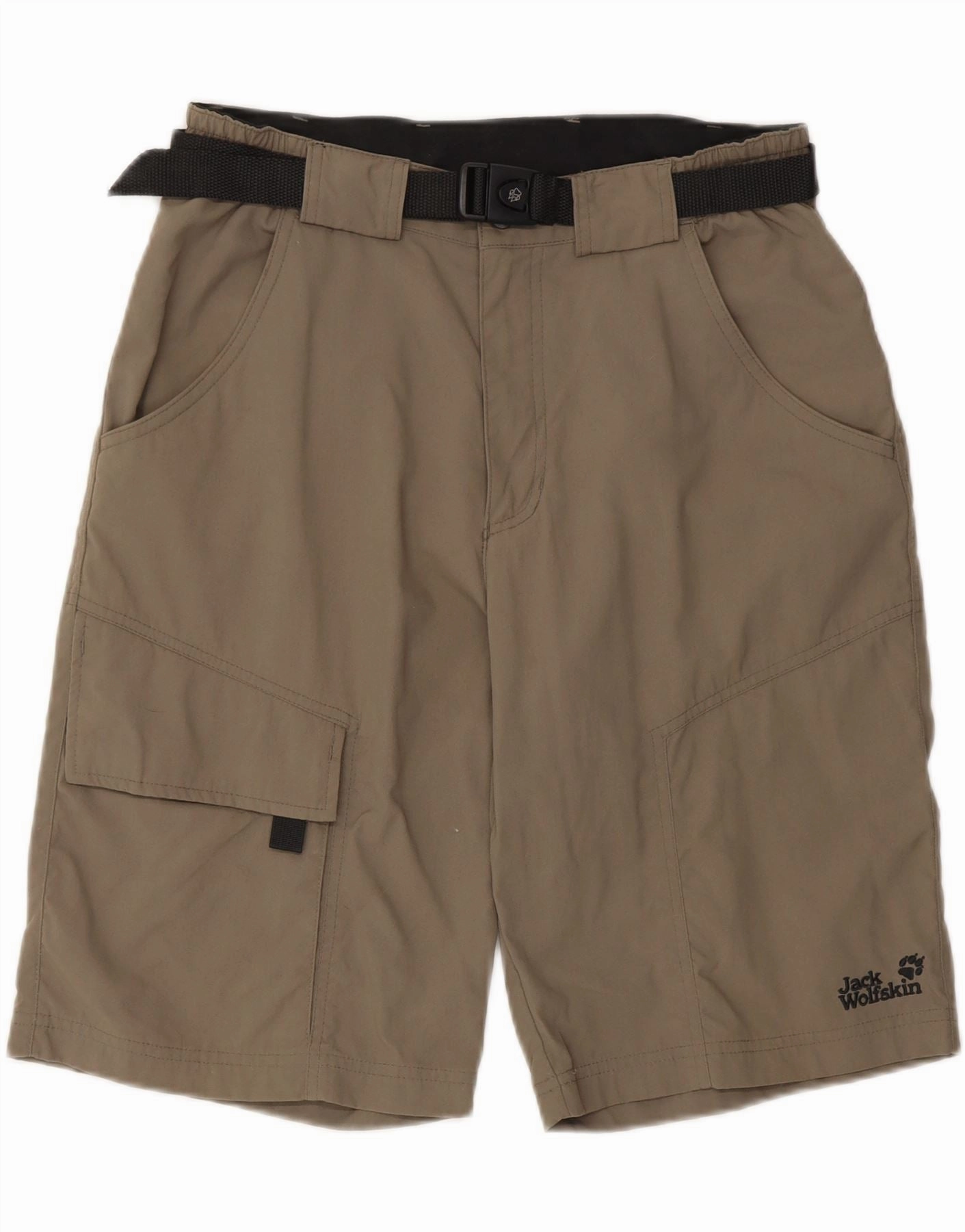 Chill Comfort JACK WOLFSKIN Mens Cargo Shorts W30 Medium Khaki Polyamide