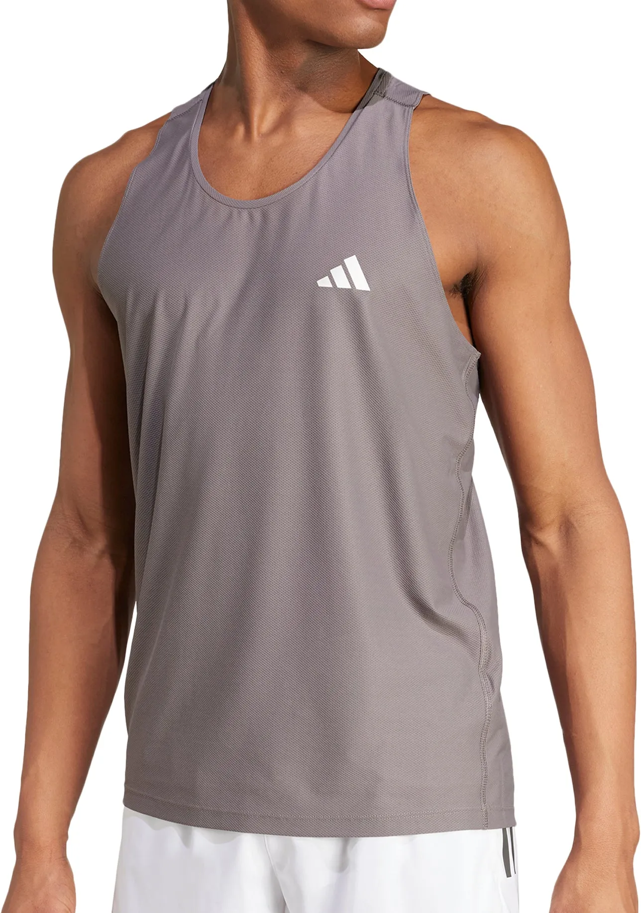 Sun Protection Party fun adidas Own The Run Mens Running Vest - Grey
