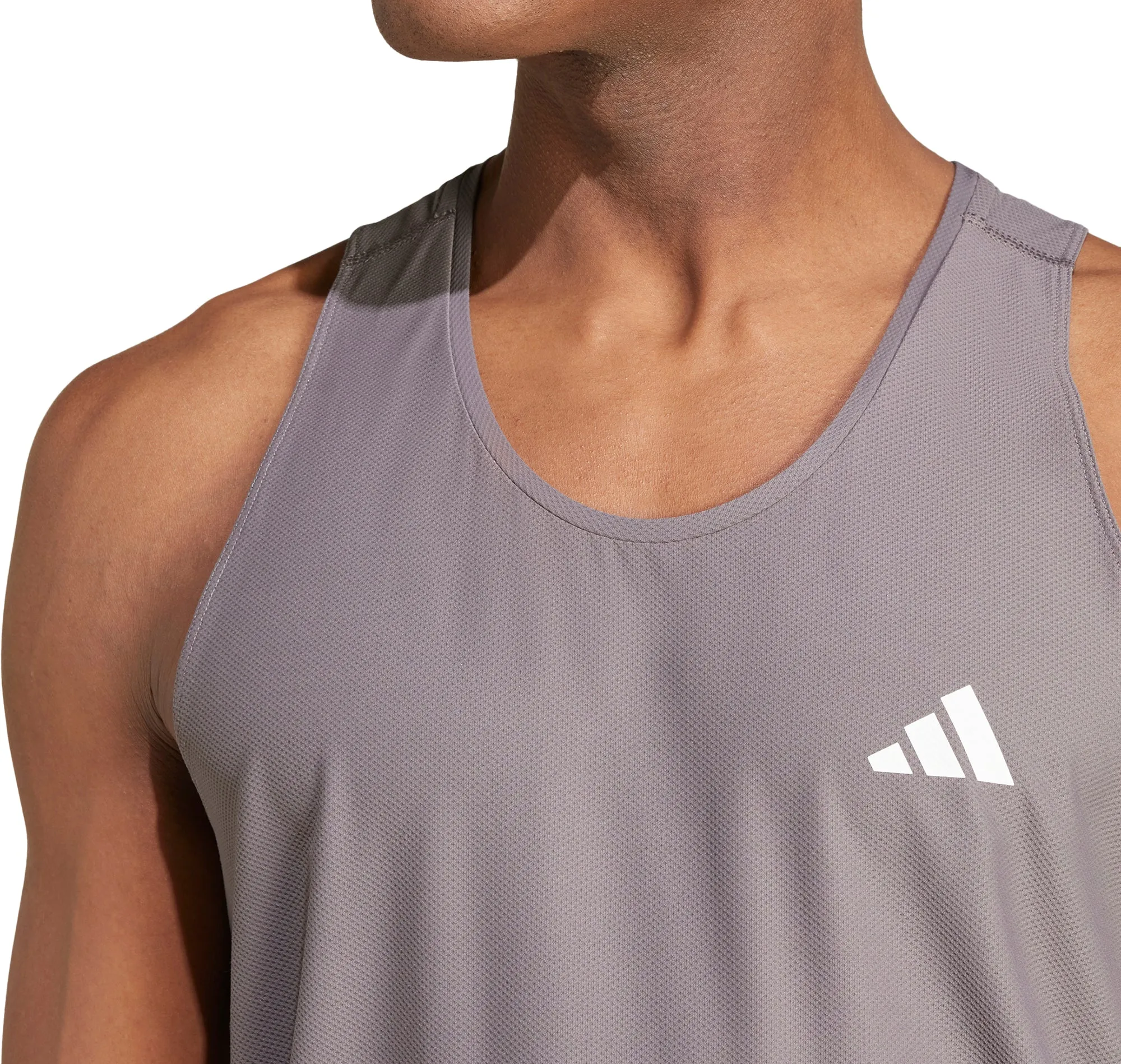 adidas Own The Run Mens Running Vest - Grey Ultra Soft Soft Touch