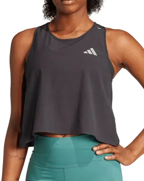 adidas ADI365 ClimaCool  Womens Running Crop Top - Black Weekend Wear Anti Pilling Finish