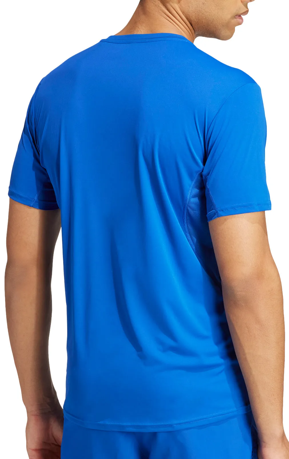 Versatile Trend Chilly Weather Style adidas Adizero Essentials Short Sleeve Mens Running Top - Blue