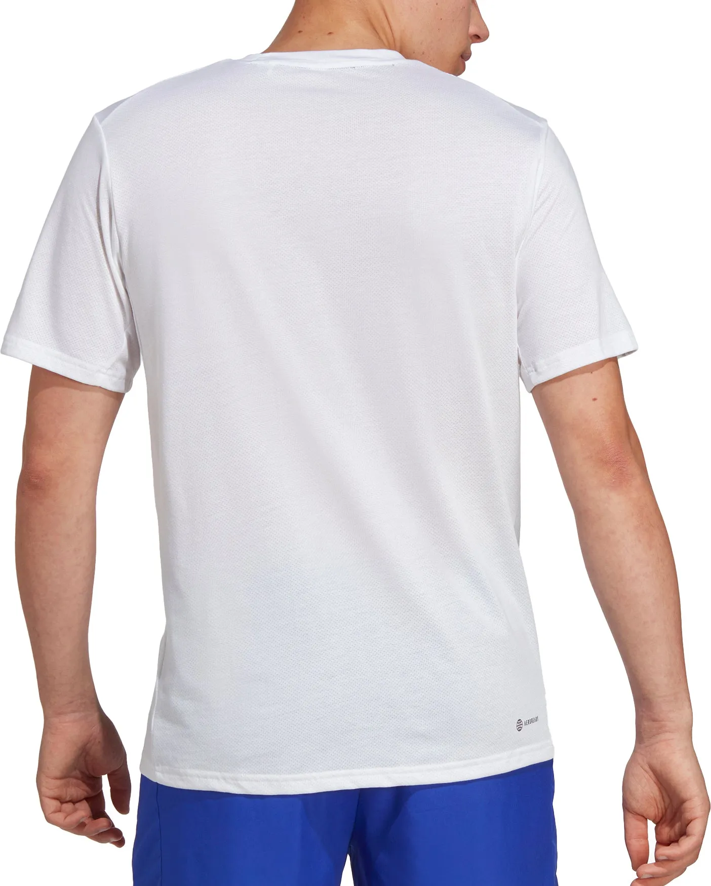 adidas Train Essentials Comfort Short Sleeve Mens Training Top - White LowImpact Manufacturing