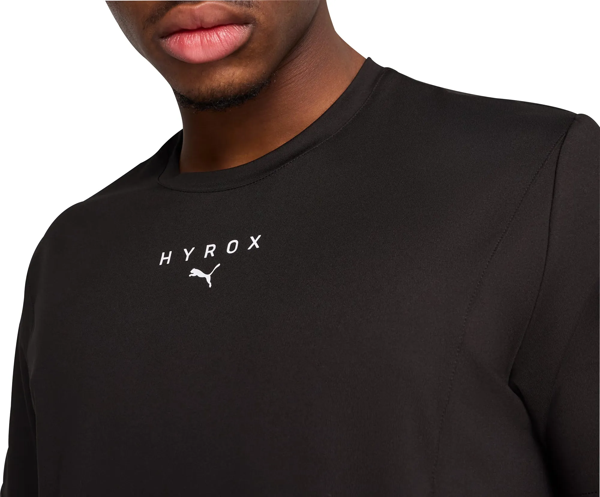 Puma X HYROX Cloudspun Short Sleeve Mens Training Top - Black SeamlessSidePanels