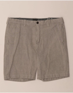 J. CREW Mens Chino Shorts W34 Large Grey Cotton Moisture wicking Fresh Look