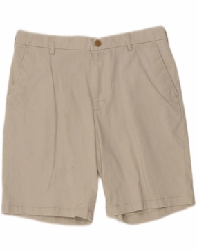 IZOD Mens Salt Water Chino Shorts W34 Large  Grey Cotton Jogging Ready