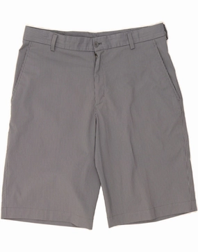 NIKE Mens Chino Shorts W34 Large Grey Pinstripe Polyester souvenir item Day Wear