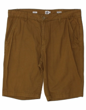DACK'S Mens Regular Fit Chino Shorts IT 52 XL W36 Brown Cotton Outdoor Apparel Travel Friendly
