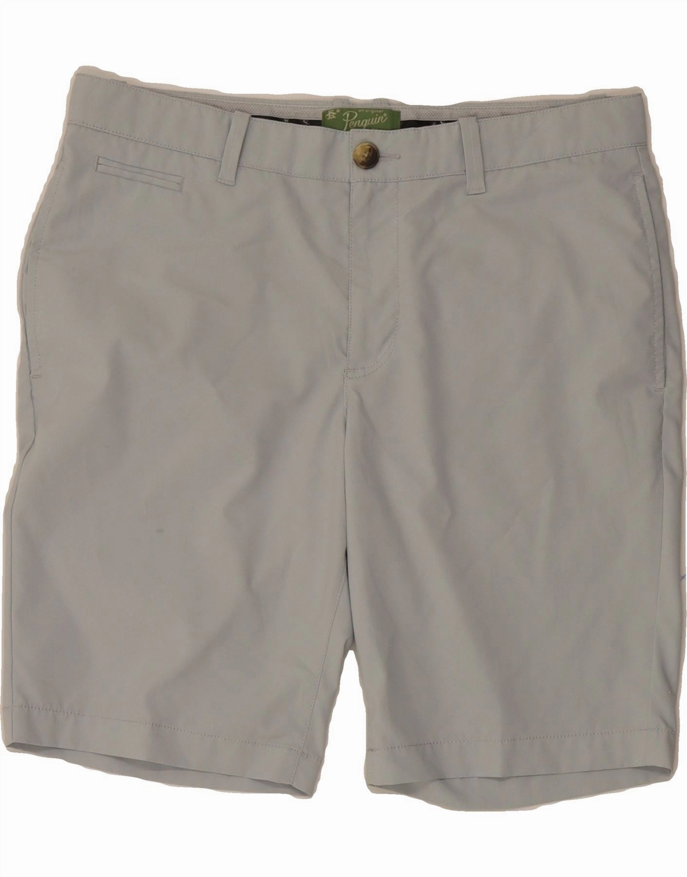 Adjustable Fit romper PENGUIN Mens Chino Shorts W34 Large  Grey Polyester