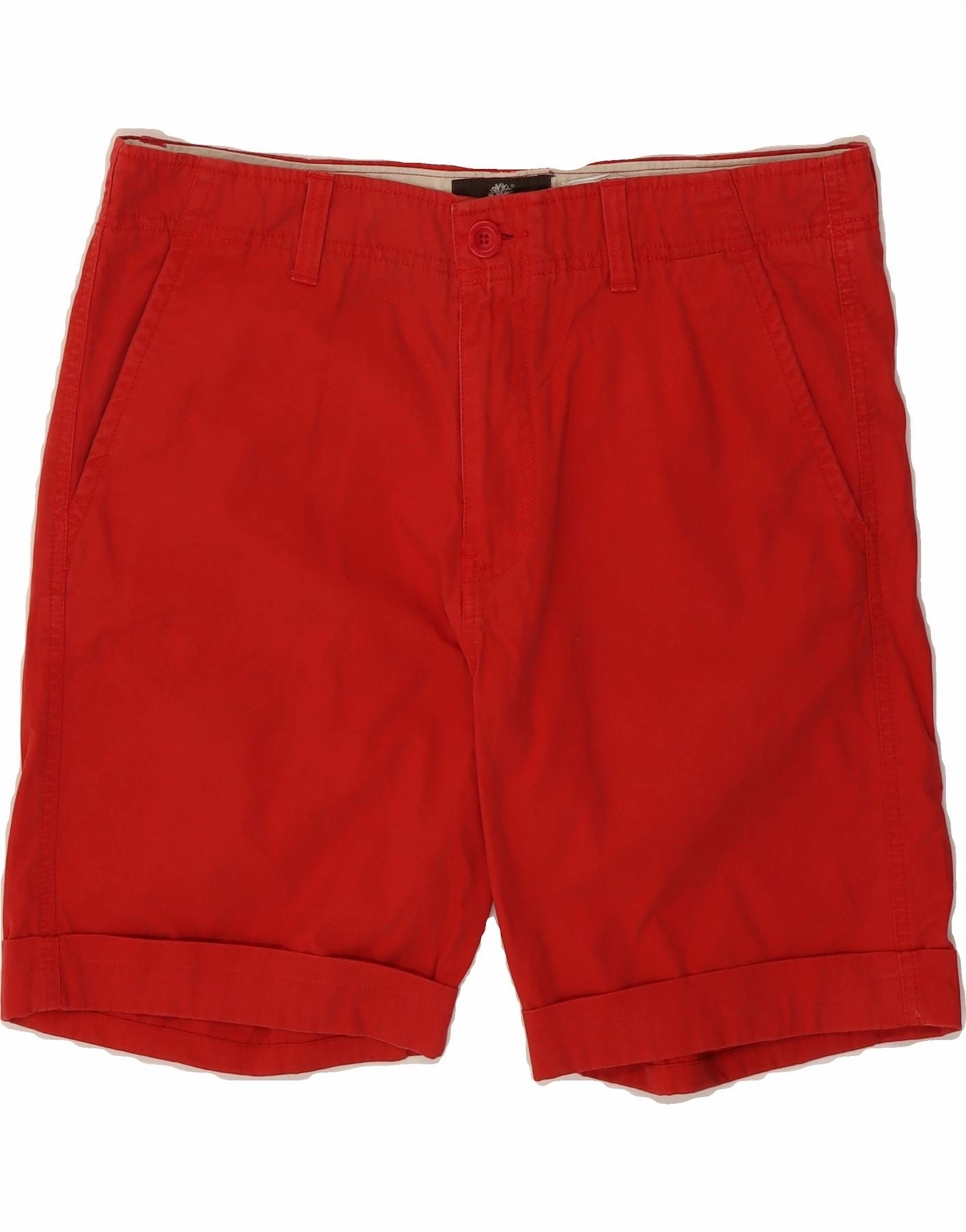 TIMBERLAND Mens Earthkeepers Chino Shorts W34 Large  Red Cotton Reinforced Hemlines Crisp Texture