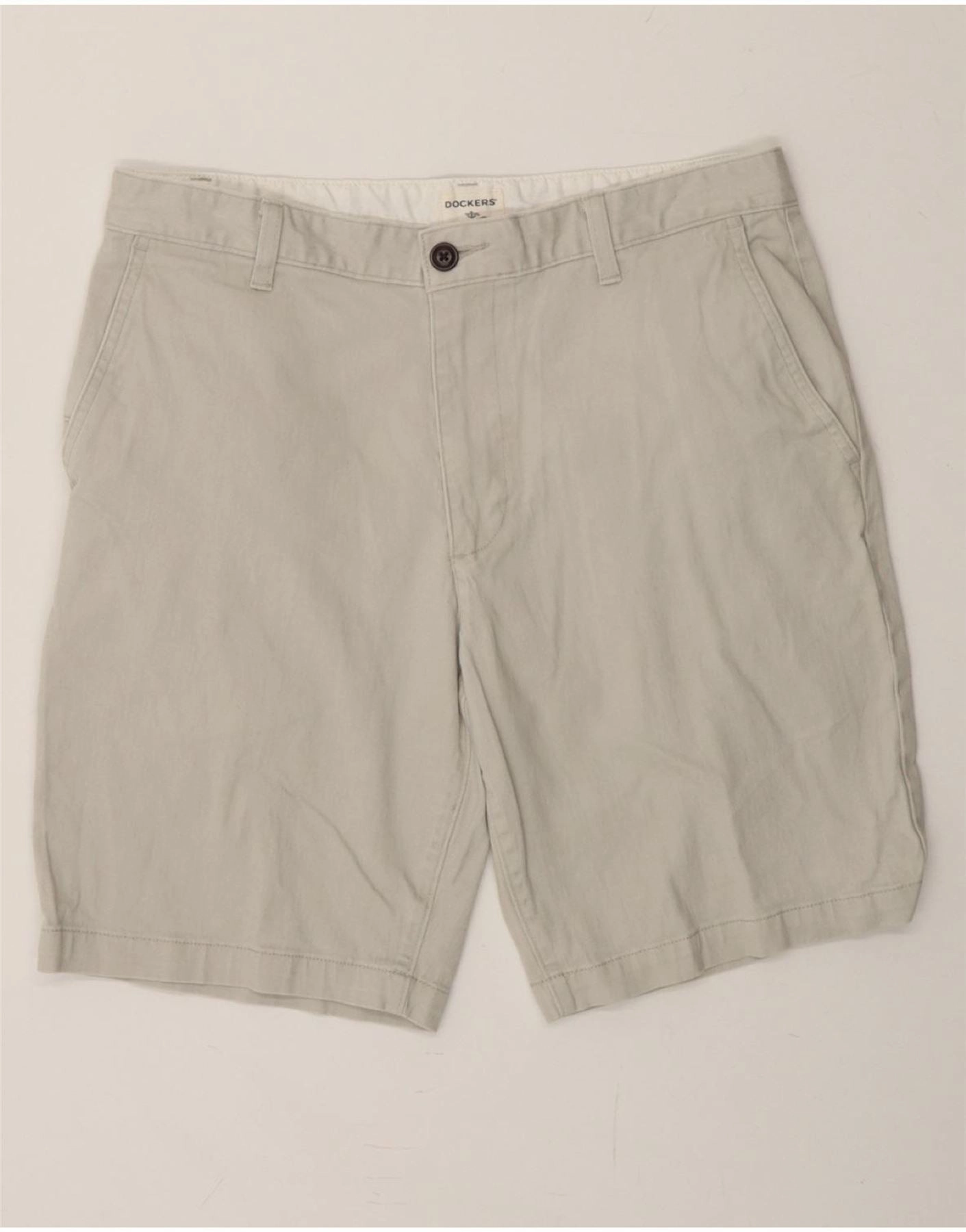 Windproof Design Anti Snag Fabric DOCKERS Mens Chino Shorts W32 Medium Grey Cotton