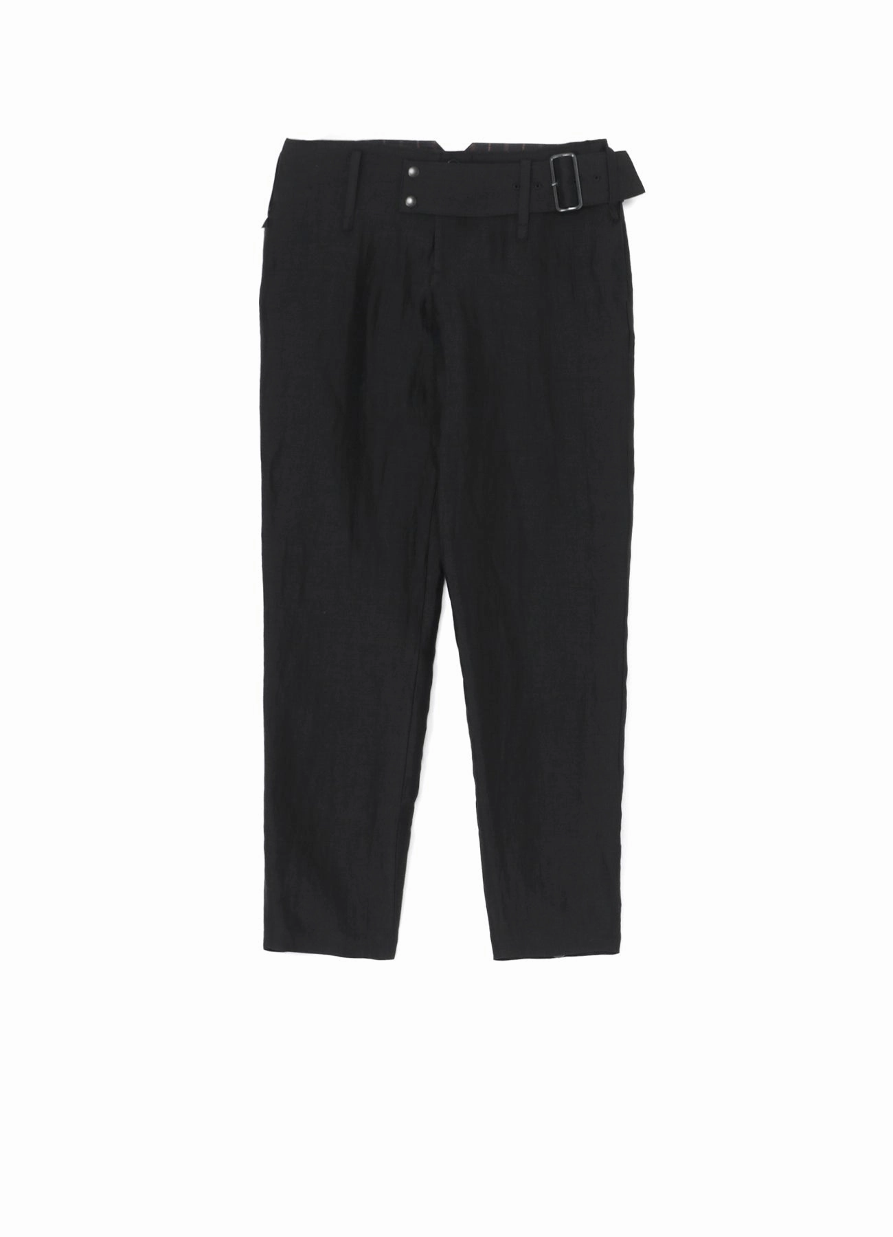 RipstopFabric HIGH TWISTED GABARDINE LOW-RISE BELTED PANTS