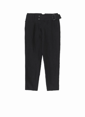 RipstopFabric HIGH TWISTED GABARDINE LOW-RISE BELTED PANTS